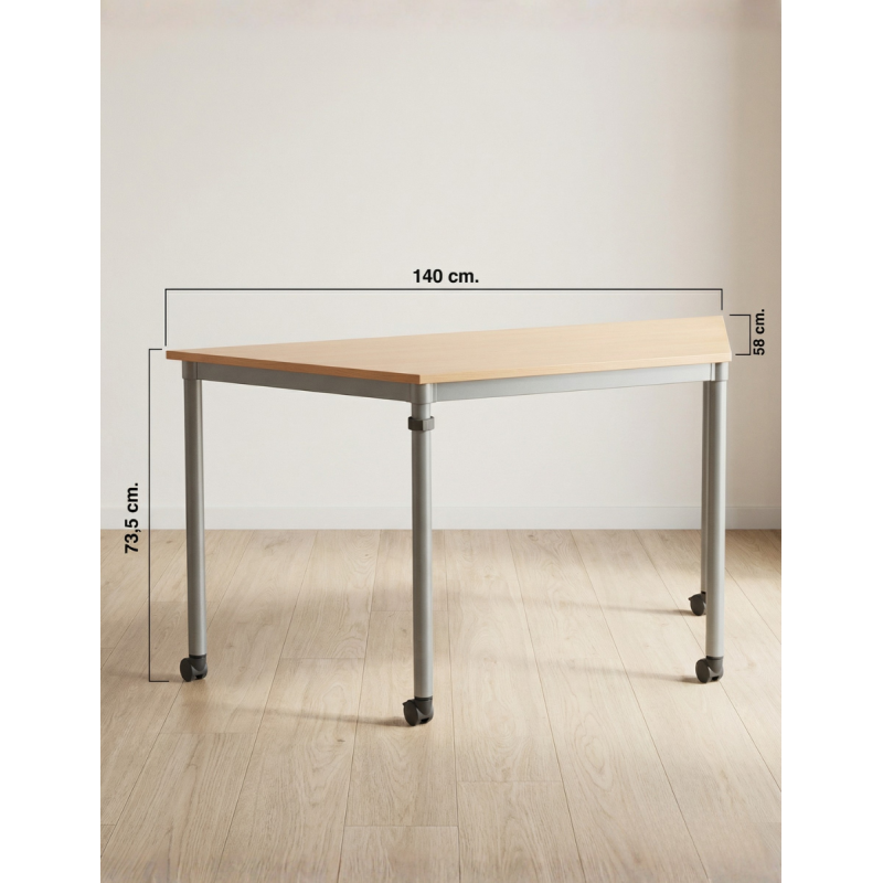 Mesa Escritorio Madera 140x58 Dynamic de Actiu - Reoffice