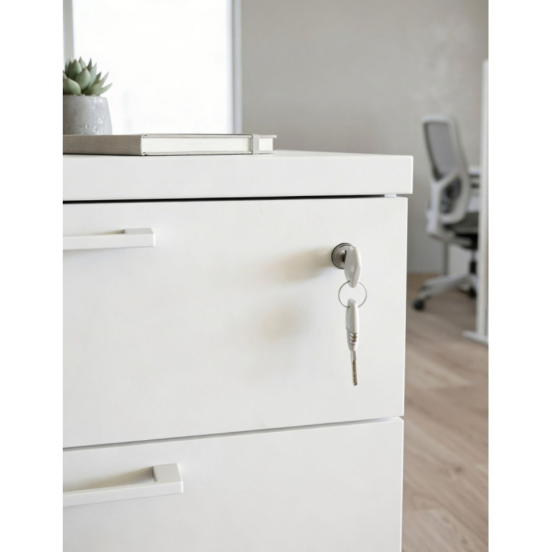 Cajonera Madera con Llave y Ruedas de Kunna - Montiel