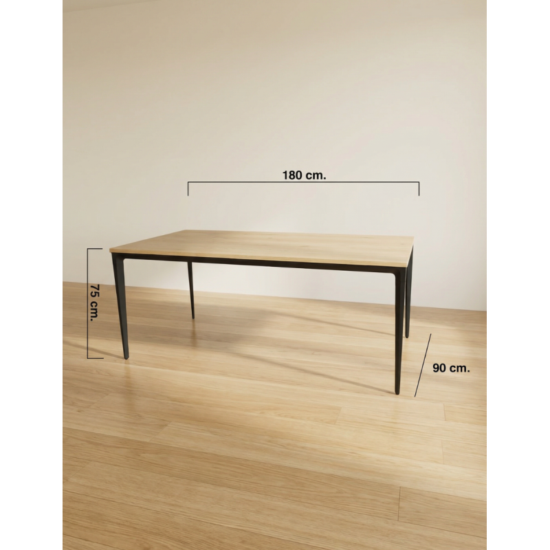 Mesa Oficina Roble 180x90 cm. Ness de Bogal - Montiel