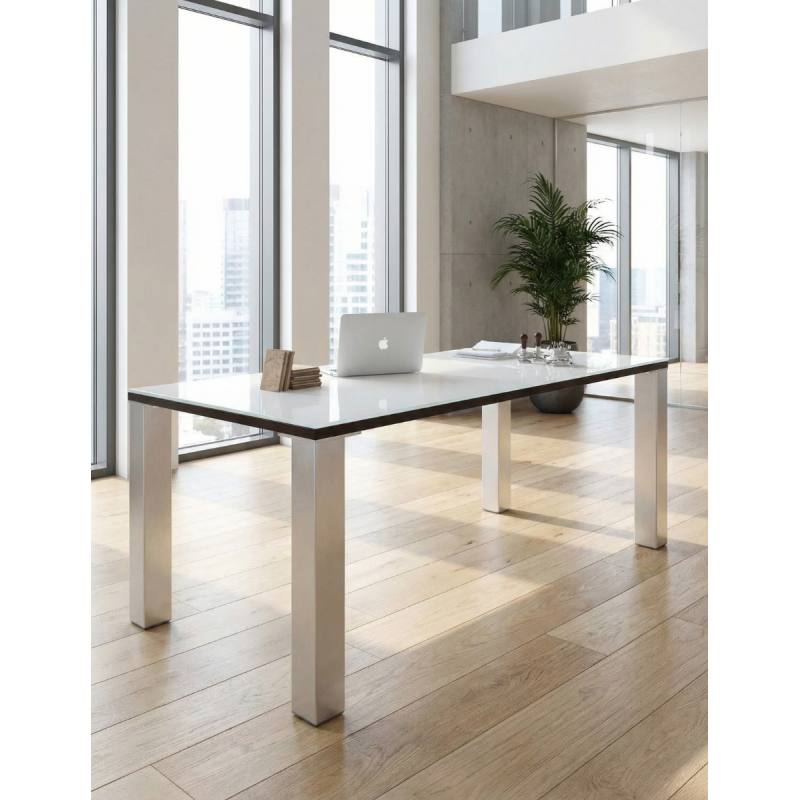 Mesa Dirección de Cristal Blanco Senda de Euromof - Montiel