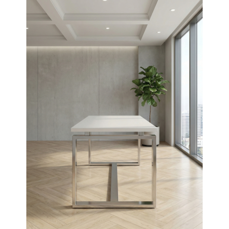 Mesa Dirección Cristal Blanco Volga de Euromof - Montiel