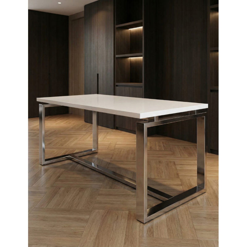 Mesa Dirección Cristal Blanco Volga de Euromof - Montiel