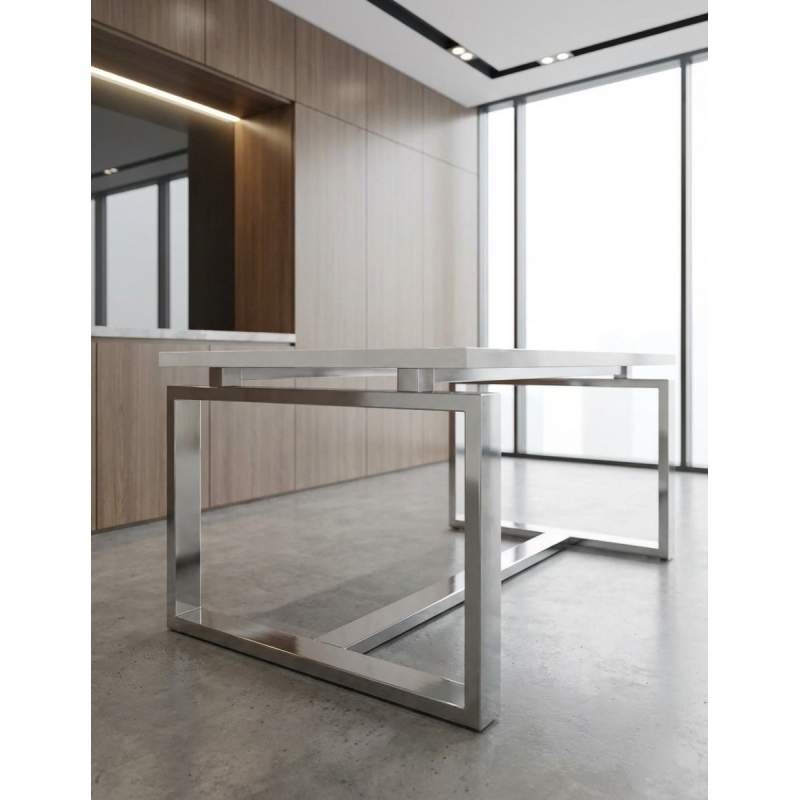 Mesa Dirección Cristal Blanco Volga de Euromof - Montiel