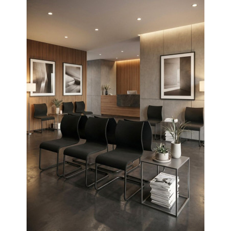Silla Confidente Negra MM18001 - Montiel