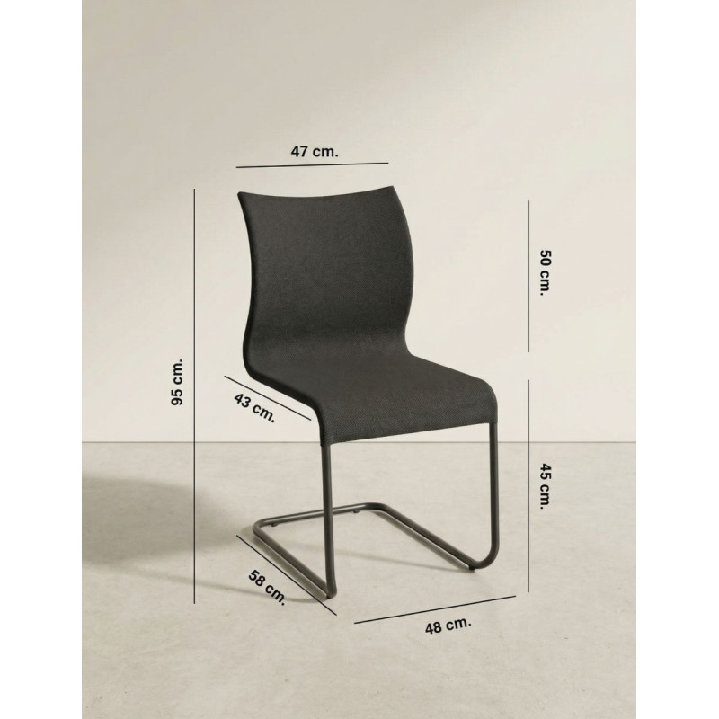 Silla Confidente Negra MM18001 - Montiel
