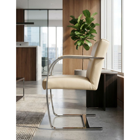 Sillón de Recepción Piel Beige Original MM1802 de Montiel