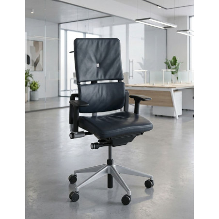 Silla Oficina Azul con Perchero Please 2 de Steelcase - Montiel