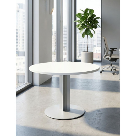 Mesa Oficina Blanca Redonda Ø120 cm. de Actiu - Montiel
