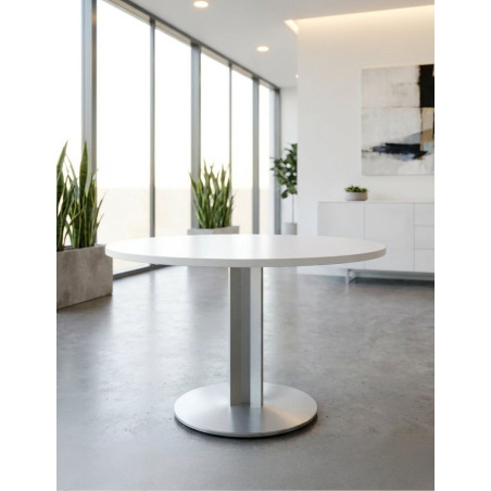 Mesa Oficina Blanca Redonda Ø120 cm. de Actiu - Montiel
