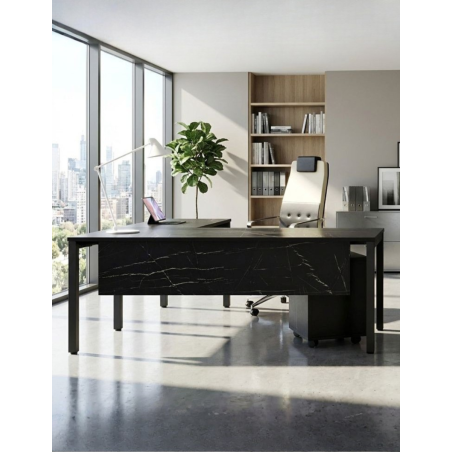 Mesa Dirección Oficina Efecto Mármol Flink de Kesta - Montiel