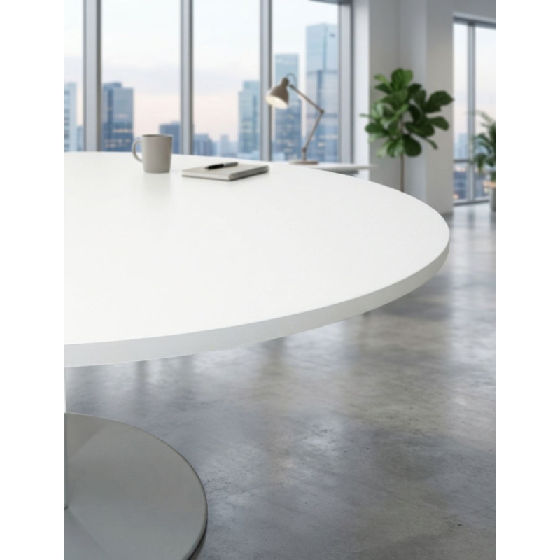 Mesa Oficina Blanca Redonda Ø120 cm. de Actiu - Montiel