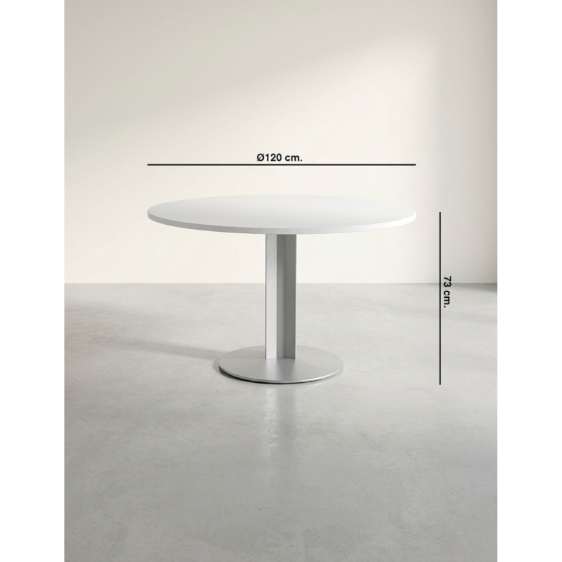 Mesa Oficina Blanca Redonda Ø120 cm. de Actiu - Montiel