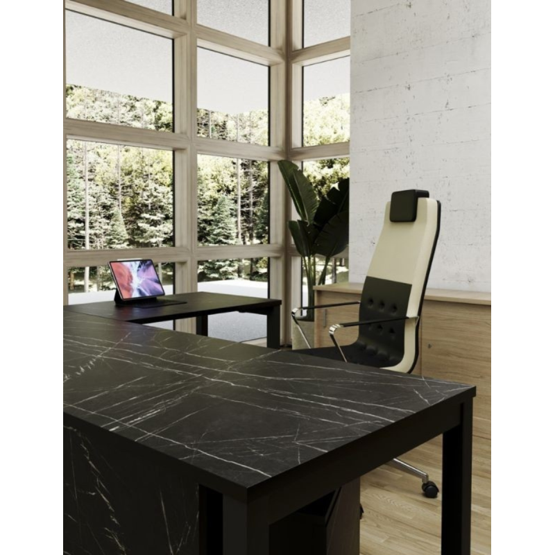 Mesa Dirección Oficina Efecto Mármol Flink de Kesta - Montiel