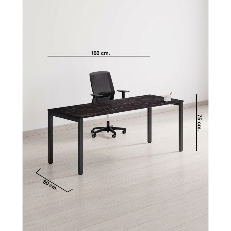 Mesa Dirección Oficina Efecto Mármol Flink de Kesta - Montiel