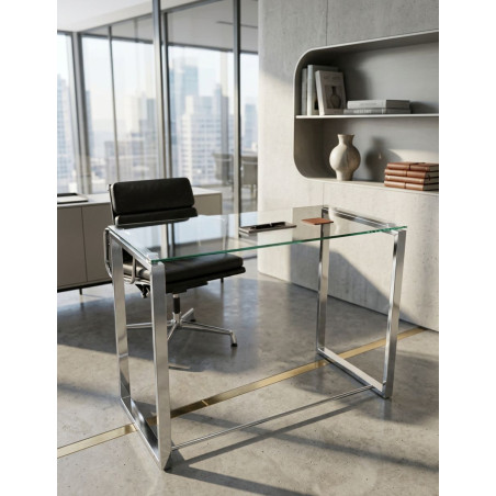 Mesa Despacho Oficina Cristal 100x50 cm. Benetto - Montiel