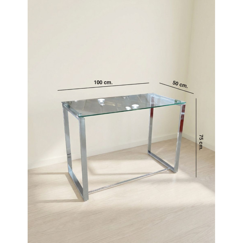 Mesa Despacho Oficina Cristal 100x50 cm. Benetto - Montiel