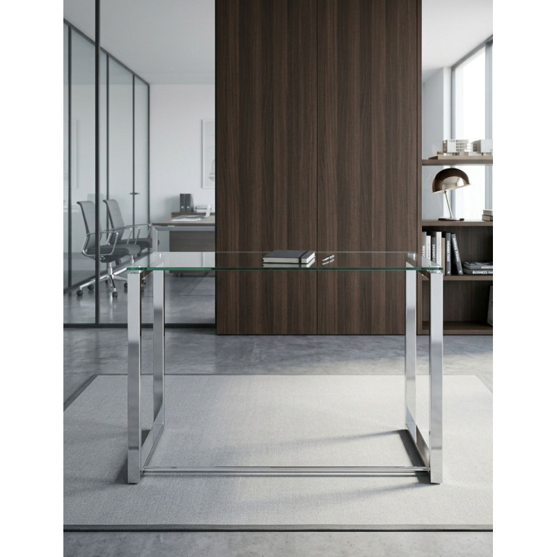 Mesa Despacho Oficina Cristal 100x50 cm. Benetto - Montiel