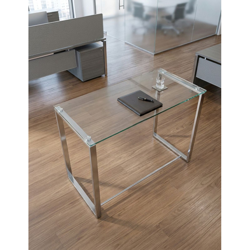 Mesa Despacho Oficina Cristal 100x50 cm. Benetto - Montiel
