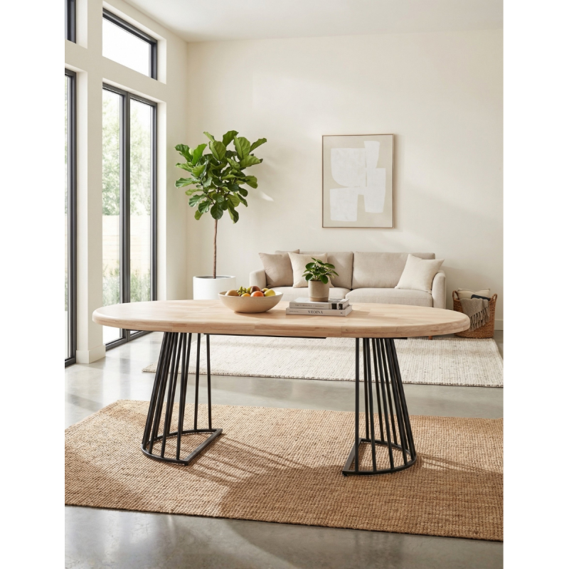 Mesa Redonda Comedor Brad 120-160-200 cm. - Montiel