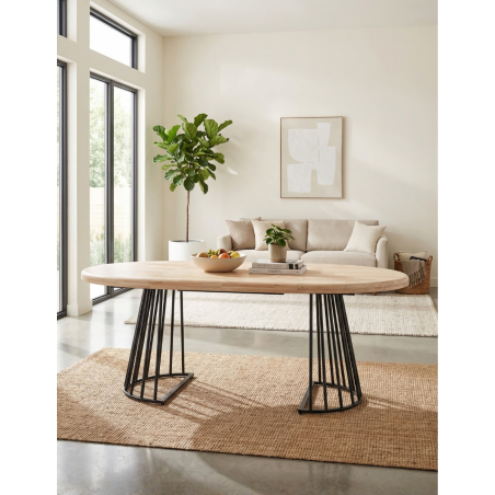 Mesa Redonda Comedor Brad 120-160-200 cm. - Montiel