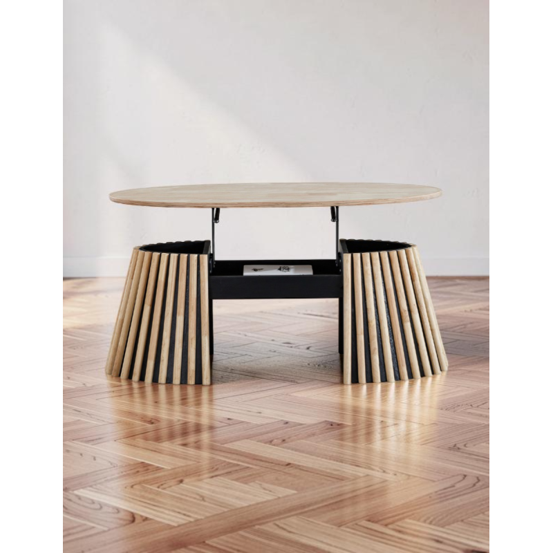 Mesa Elevable Madera con 3 Cajones Orven - Montiel