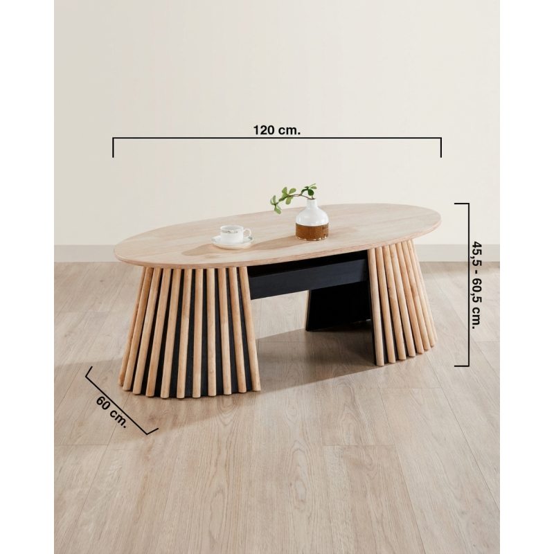 Mesa Elevable Madera con 3 Cajones Orven - Montiel