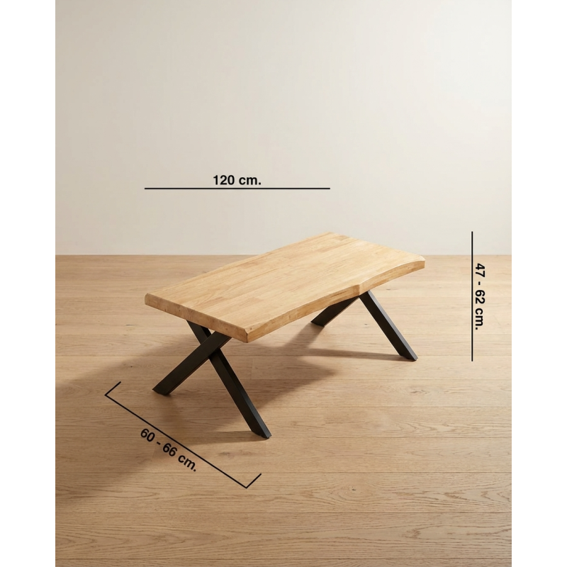 Mesa de Centro Madera Elevable AXEN 120x66 cm. - Montiel