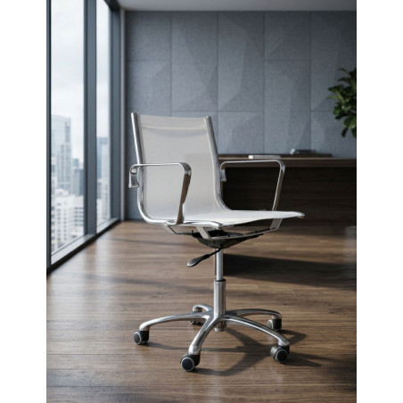 Silla Escritorio Blanca con Ruedas de Ibersit - Montiel