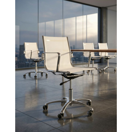 Silla Escritorio Blanca con Ruedas de Ibersit - Montiel