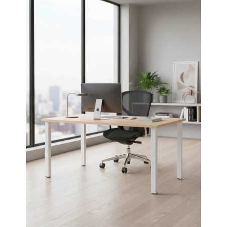 Mesa Blanca Oficina 140x80 cm. Eco de Kunna - Montiel