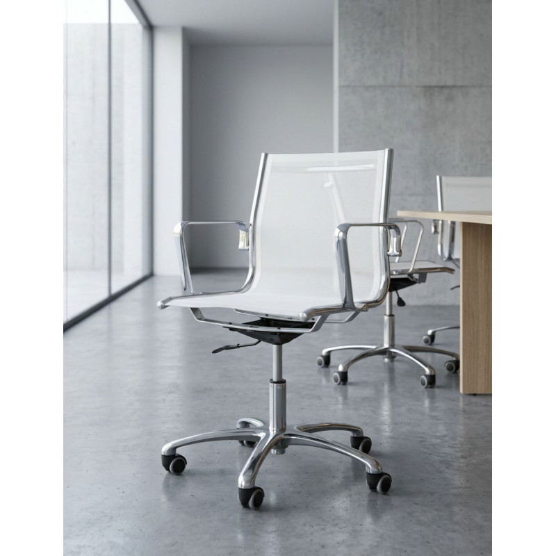 Silla Escritorio Blanca con Ruedas de Ibersit - Montiel