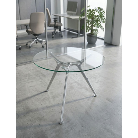 Mesa Reuniones Redonda de Cristal Arkitek de Actiu - Montiel