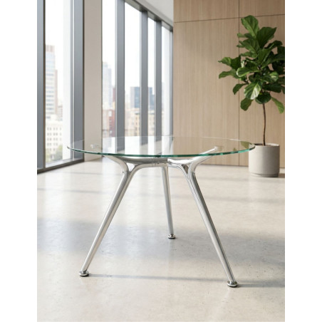 Mesa Reuniones Redonda de Cristal Arkitek de Actiu - Montiel