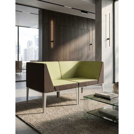 Sofá Bicolor 2 Plazas de Forma 5 - Montiel