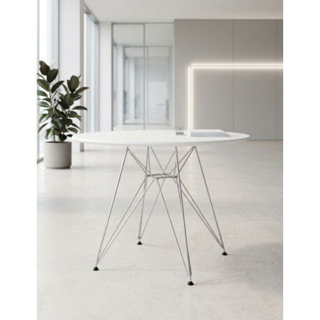 Mesa Oficina Redonda Blanca Star de Grupo SDM - Montiel