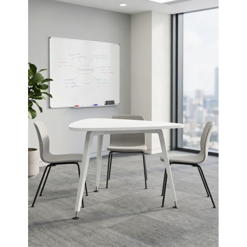 Mesa Blanca Triangular Reuniones MM1689 de Montiel
