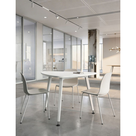 Mesa Blanca Triangular Reuniones MM1689 de Montiel
