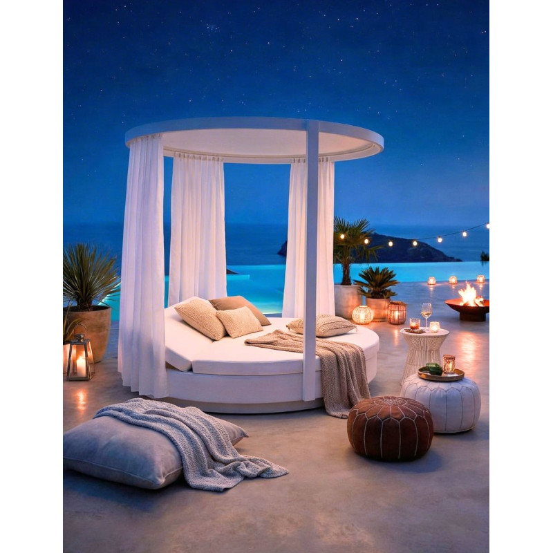 Cama Balinesa Con Pérgola Vela de Vondom - Montiel
