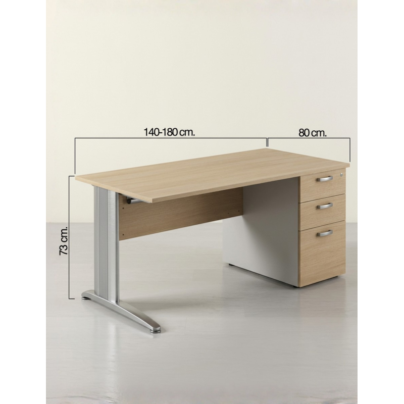 Mesa Oficina con cajones Sigma de Mobel Línea - Montiel