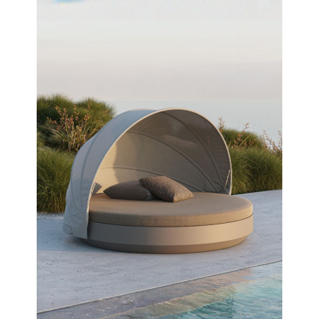 Tumbona Redonda Pérgola Plegable Vela de Vondom - Montiel