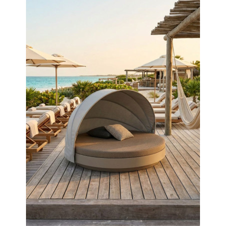 Tumbona Redonda Pérgola Plegable Vela de Vondom - Montiel