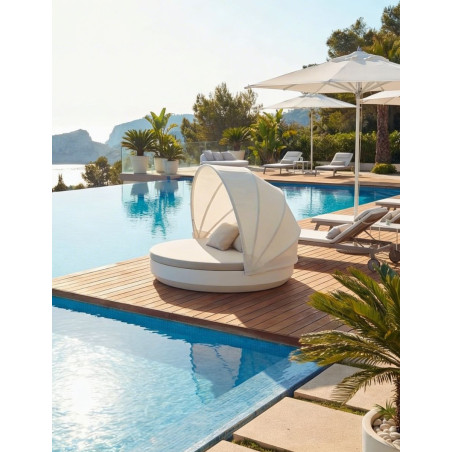 Tumbona Redonda Pérgola Plegable Vela de Vondom - Montiel