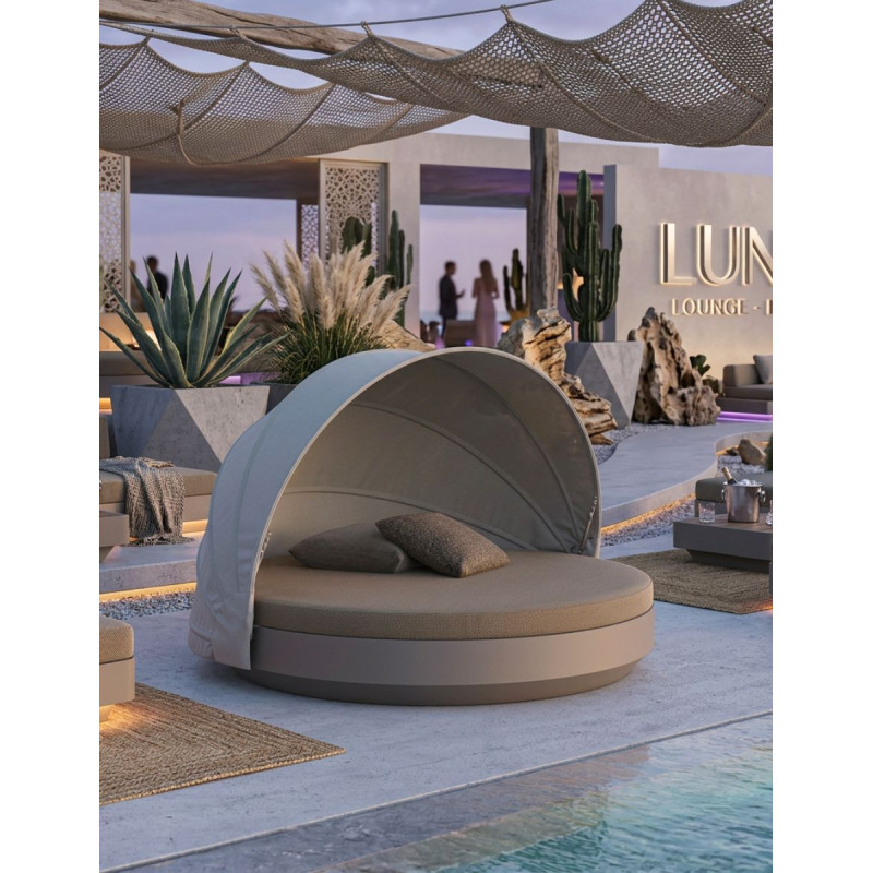 Tumbona Redonda Pérgola Plegable Vela de Vondom - Montiel