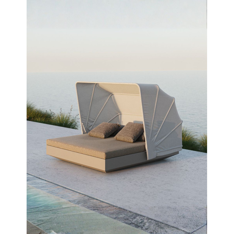 Tumbona Jardín con Toldo Plegable Vela de Vondom - Montiel
