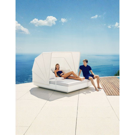 Tumbona Jardín con Toldo Plegable Vela de Vondom - Montiel
