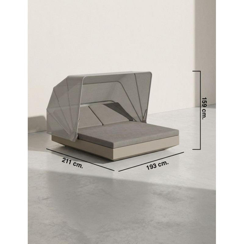 Tumbona Jardín con Toldo Plegable Vela de Vondom - Montiel