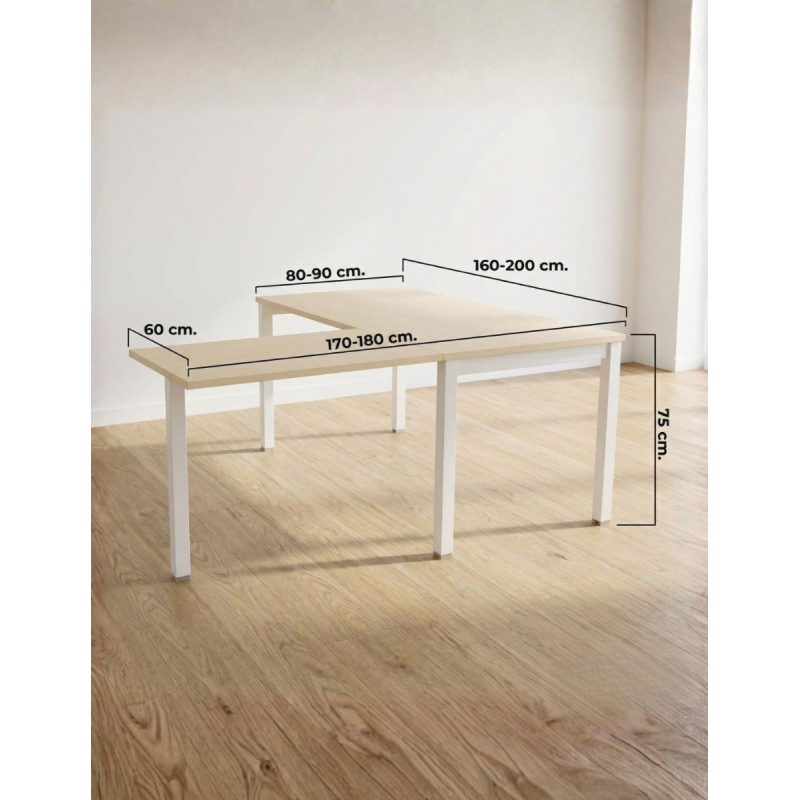 ▷ Mesa con Ala Erable Musset Basic de Kunna - Oficinas Montiel