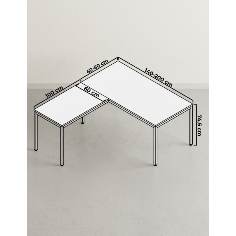 ▷ Mesa Escritorio de Esquina Line de Kesta - Oficinas Montiel