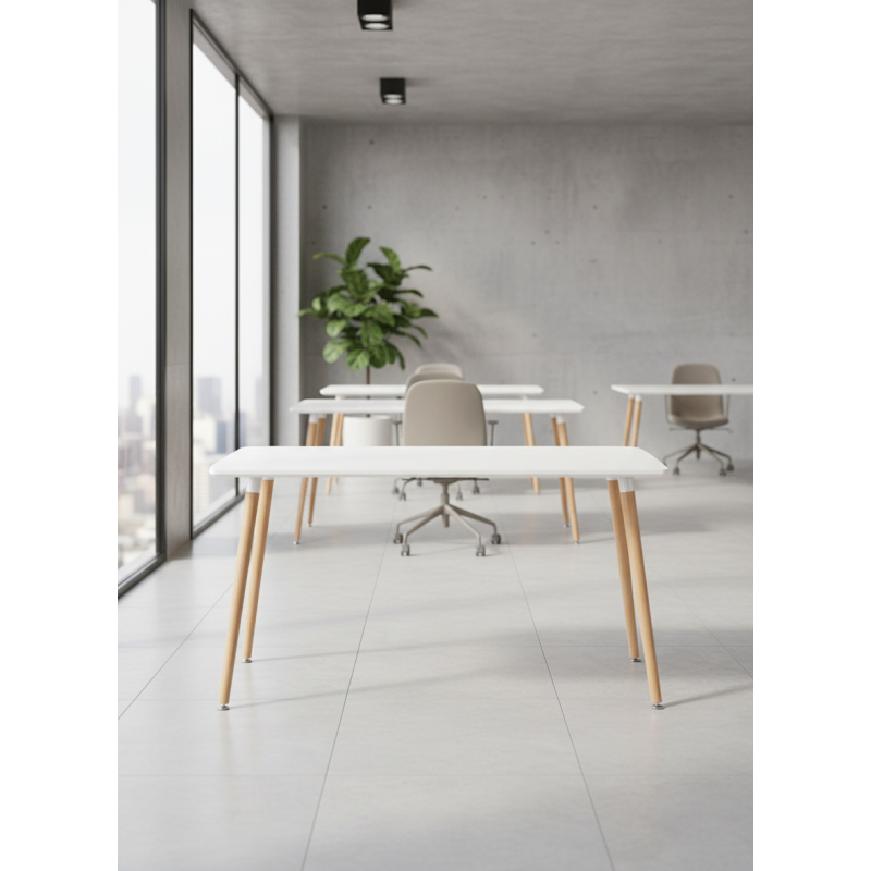 Escritorio Nórdico Blanco 160x90 cm - Oficinas Montiel