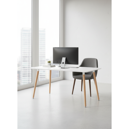 Escritorio Nórdico Blanco 160x90 cm - Oficinas Montiel